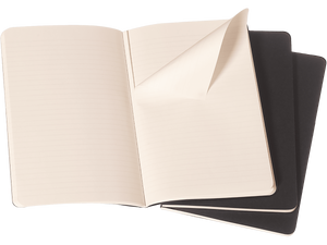 Set of 3 Pocket Cahier Ruled Journals, Black