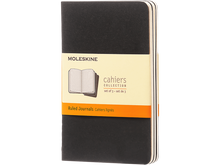 Set of 3 Pocket Cahier Ruled Journals, Black
