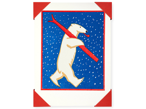 Polar Bear Christmas Card, Set of 5