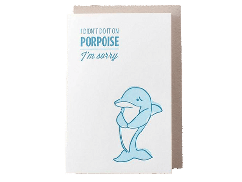 Sorry Porpoise, Single Card