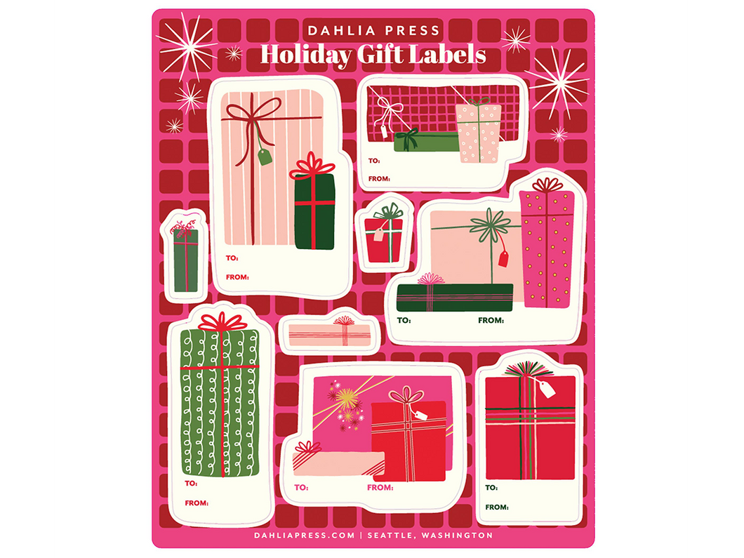 Presents Holiday Gift Labels, Sticker Tag Sheets