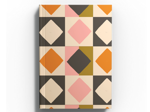 Flat Lay Lined Notebook, Quilt Pattern