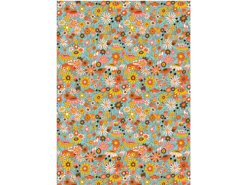 Groovy Bloom Wrapping Paper, Single Sheet