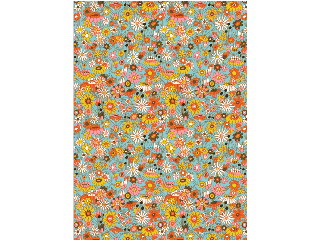 Groovy Bloom Wrapping Paper, Single Sheet