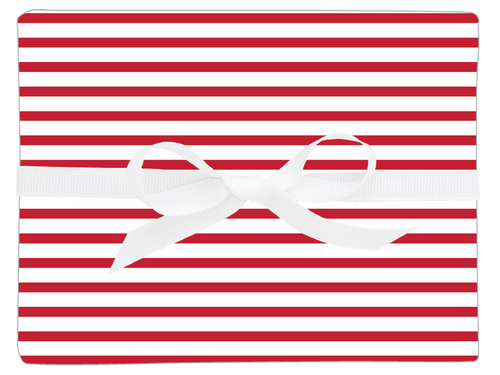 Red Stripe, Single Sheet Gift Wrap