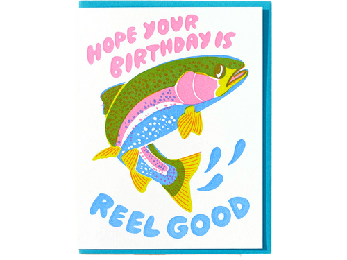Reel Good Fish Birthday, Single Card
