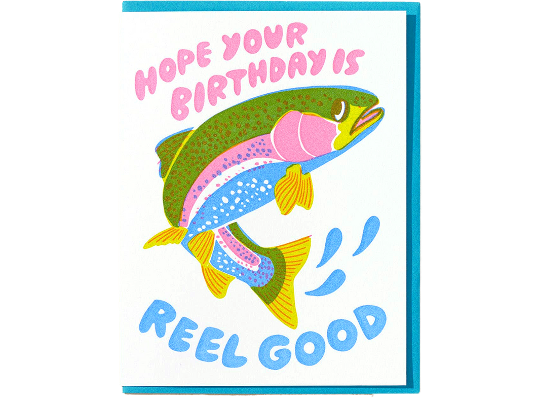 Reel Good Fish Birthday, Single Card