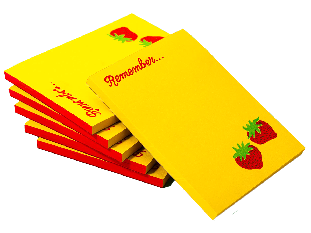 Remember Strawberry Notepad – Noteworthy Paper & Press