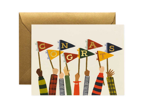 Congrats Pennants, Single Card