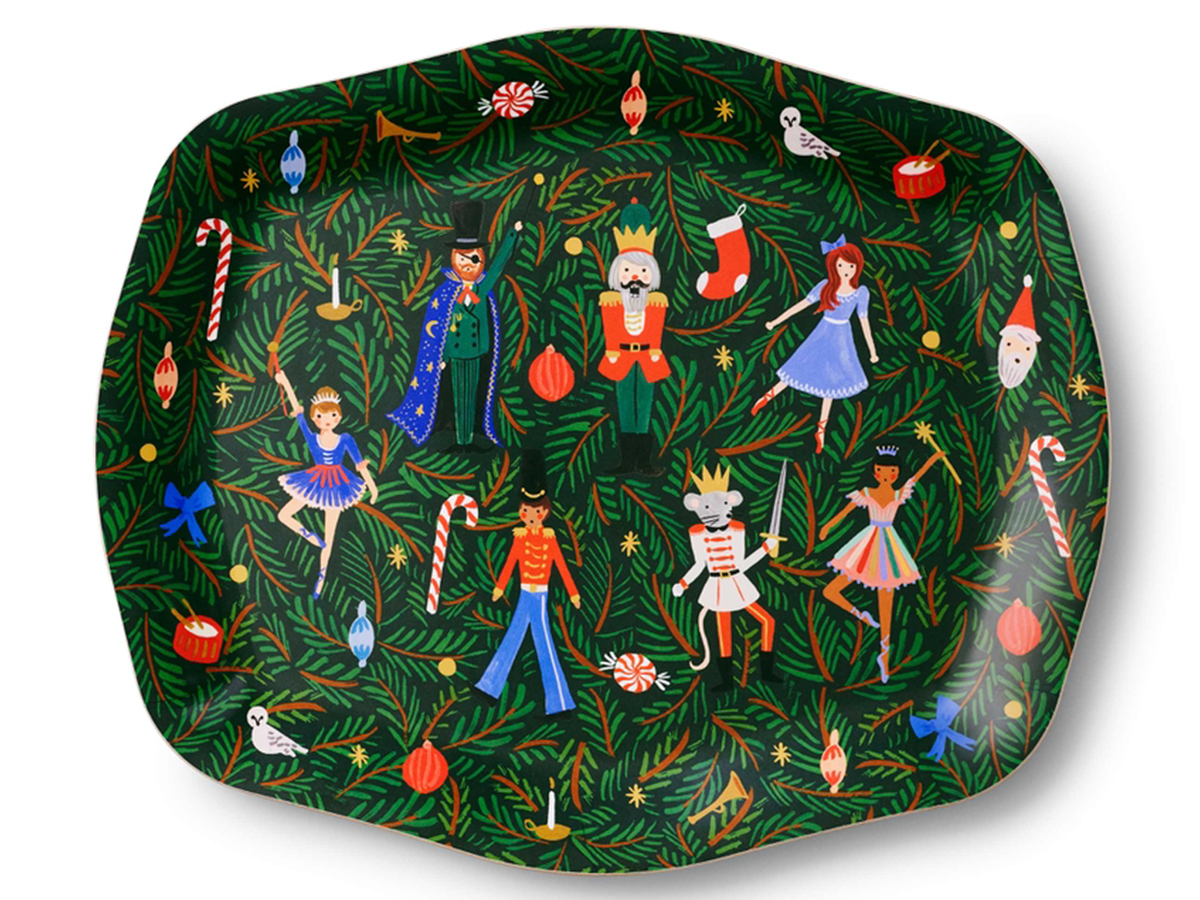 Rifle Paper Co. Evergreen Nutcracker Serving Tray