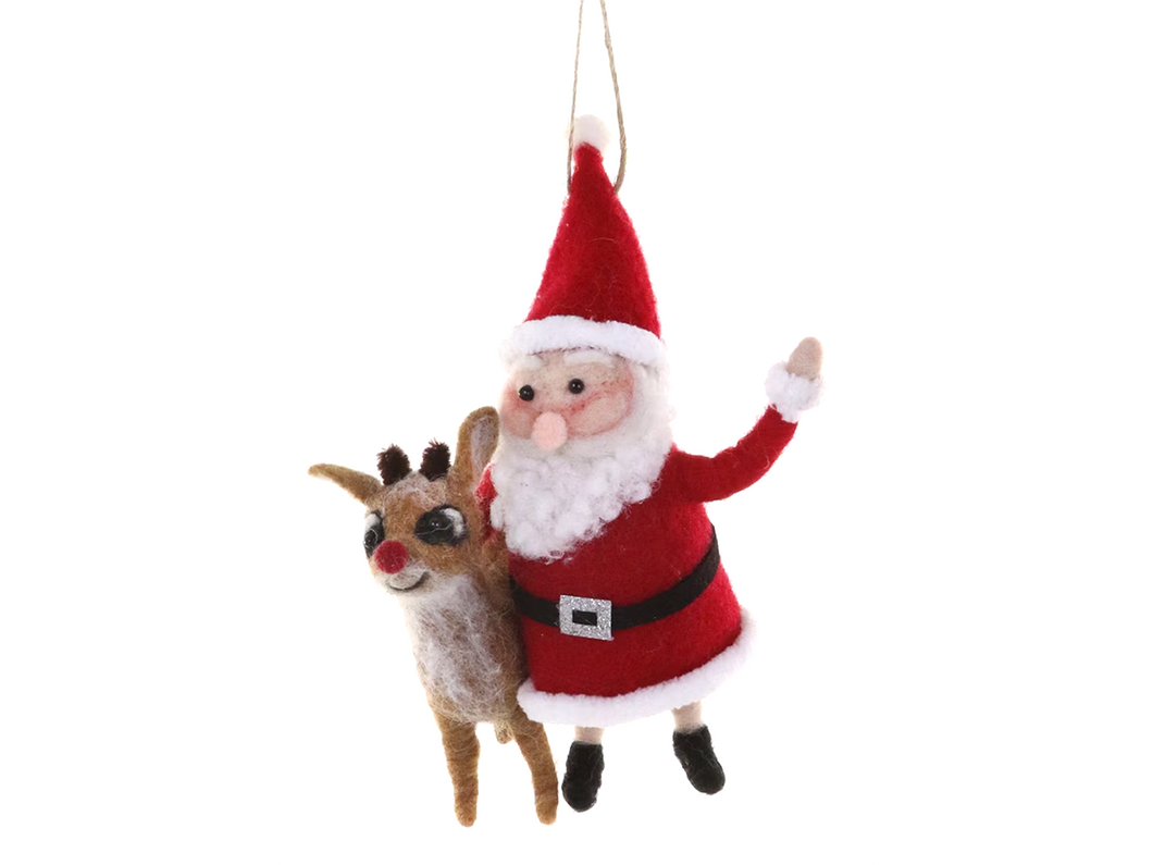 Santa & Rudolph Ornament