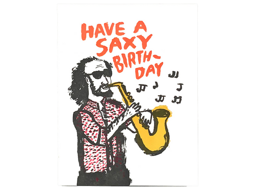 Saxy Birthday, Single Card