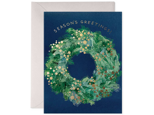 Season's Greens Wreath Greeting Card, Boxed Set of 6