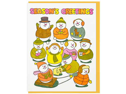 Season's Greetings Snow Friends, Single Card