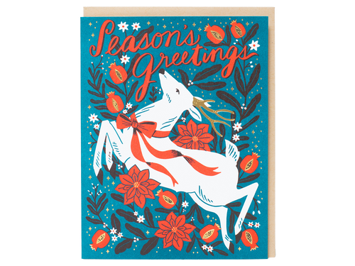 Season's Greetings Deer, Single Card