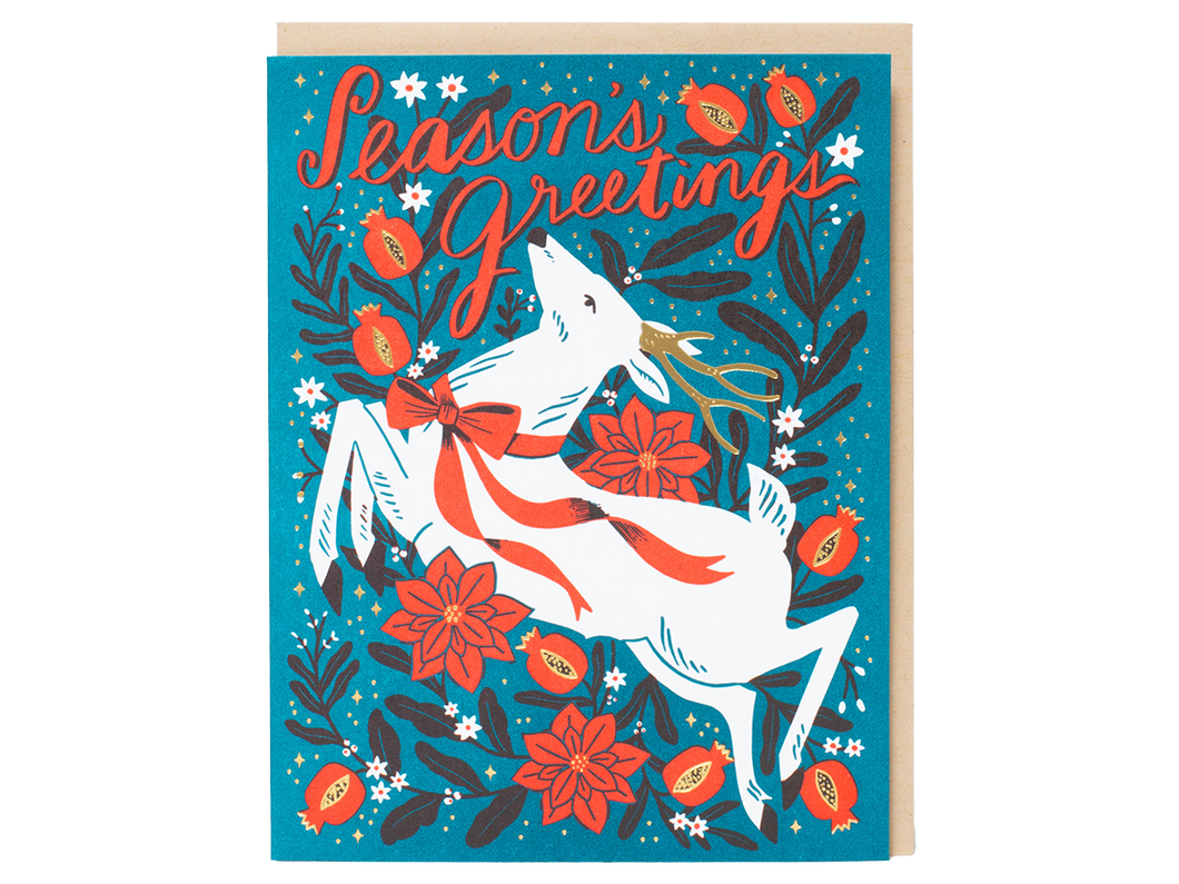 Season's Greetings Deer, Single Card