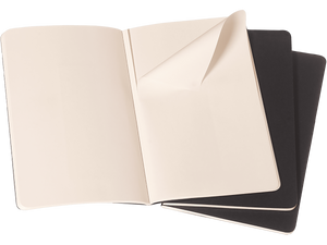 Set of 3 Pocket Cahier Plain Journals, Black