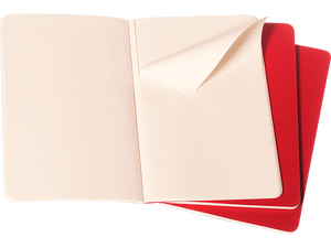 Set of 3 Pocket Cahier Plain Journals, Cranberry