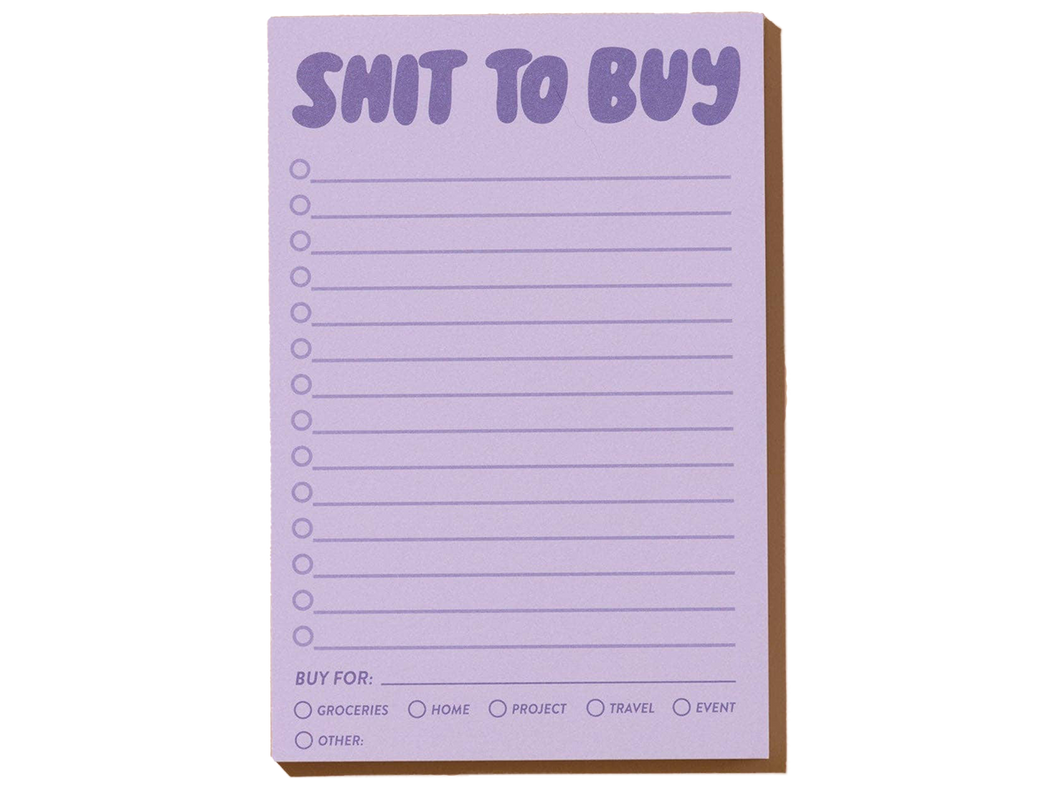 Shit To Buy Notepad