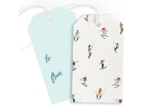 Skier Gift Tags