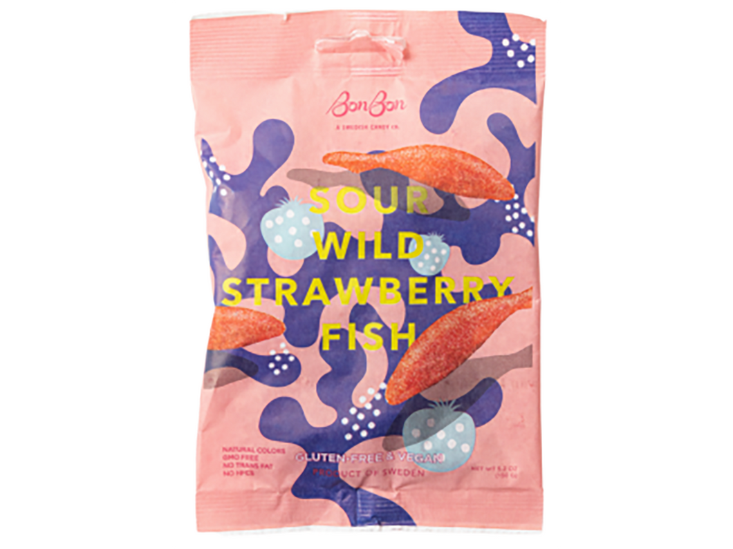 Sour Wild Strawberry Swedish Fish Candy