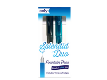 Splendid Fountain Pen, Set of 2, Black & Blue