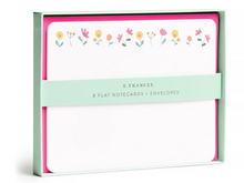 Spring Flowers Flat Note, Boxed Set of 8