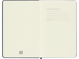 Medium Hard Cover Squared Notebook, Sapphire Blue