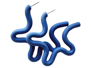 Squiggle Hoops, Polymer Clay Earrings