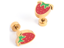 Strawberry Enamel Studs