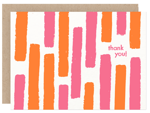Striped Thank You, Single Card