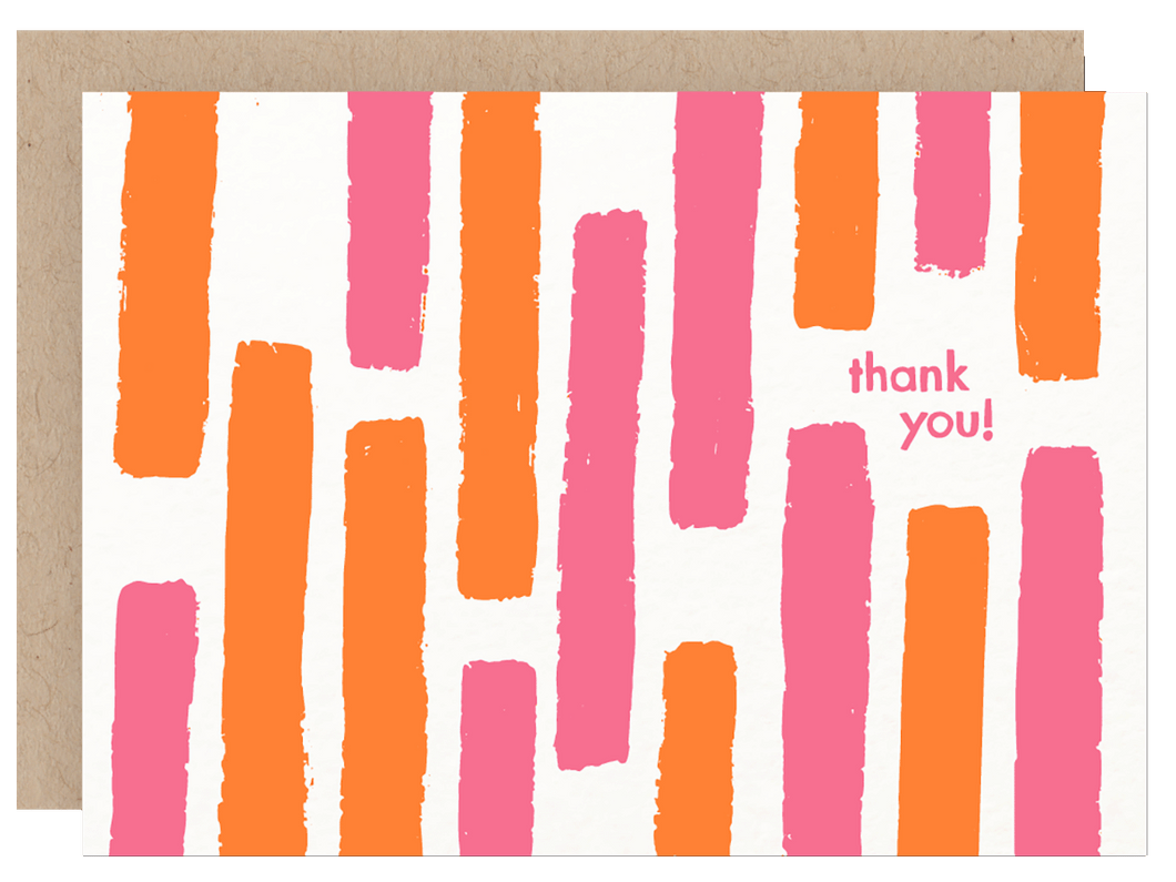 Striped Thank You, Single Card