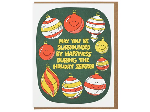 Surrounded by Happiness Ornaments, Single Card