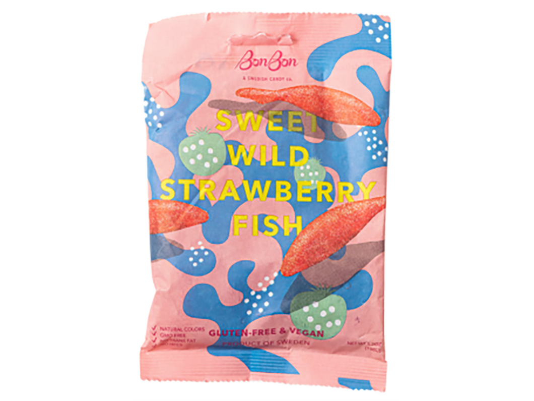 Sweet Wild Strawberry Swedish Fish Candy
