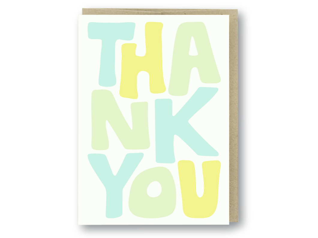 Thank You Abstract Letters, Single Card