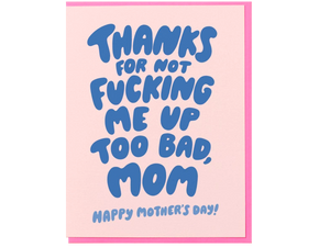 Thanks Mom, Single Card