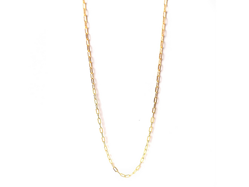 Tiny Paperclip Chain Necklace