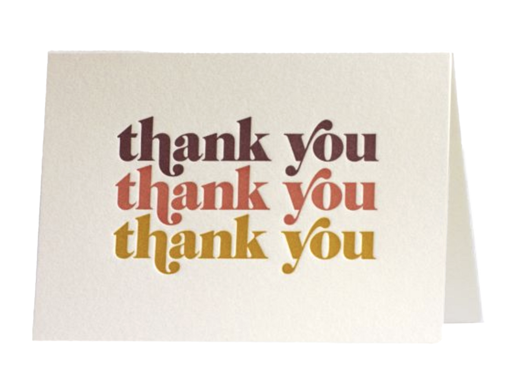 Trio Thanks Note Cards, Boxed Set of 6