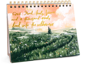 Undated Land & Sky Desk Flip Calendar