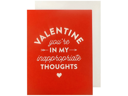 Inappropriate Thoughts Valentine, Single Card