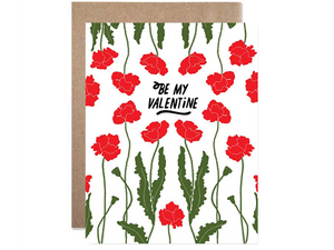 Valentine Poppies, Single Card