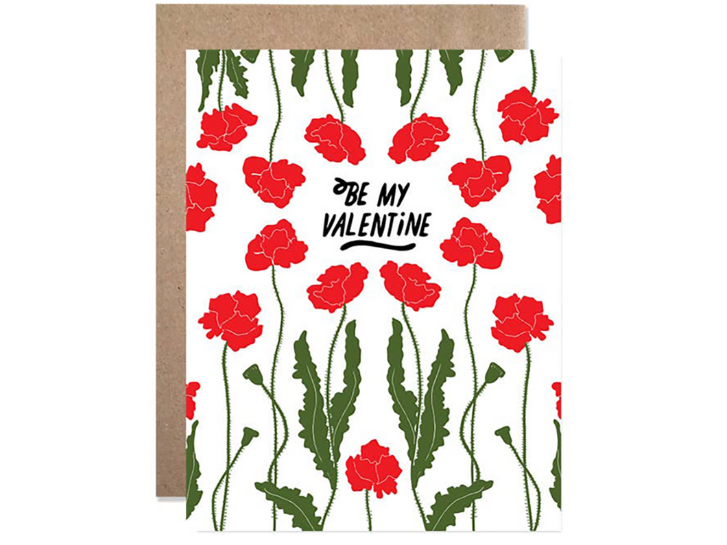 Valentine Poppies, Single Card