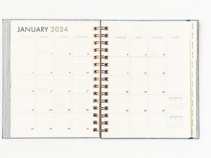 2024 Chicago Ave Weekly Spiral Planner, Dusty Blue