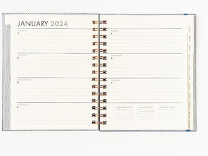 2024 Chicago Ave Weekly Spiral Planner, Dusty Blue