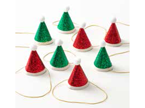 Santa and Tree Mini Party Hats