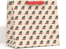 Red Cars with Glitter Trees Gift Bag, Various Sizes