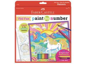 Watercolor Paint-by-Number, Unicorn