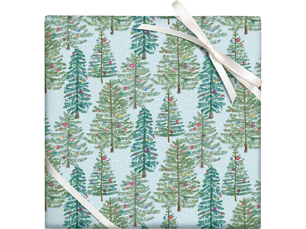 Watercolor Trees, Continuous Wrapping Paper