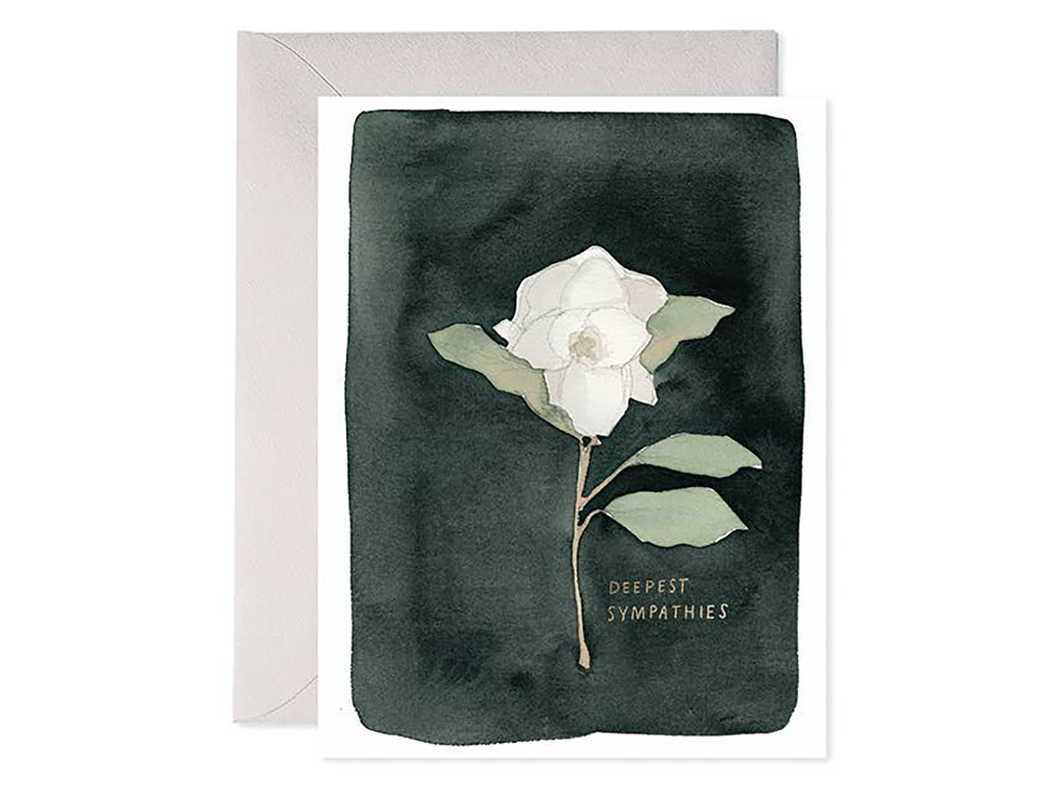 White Flower Sympathy, Single Card