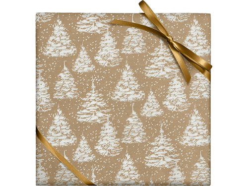 White Winter Trees Continuous Wrapping Paper